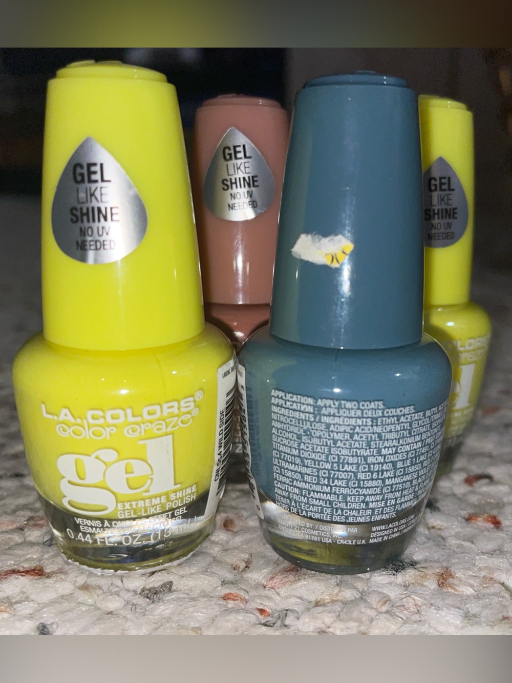 L.A. Colors Gel Shine Nail Polish 4 pack